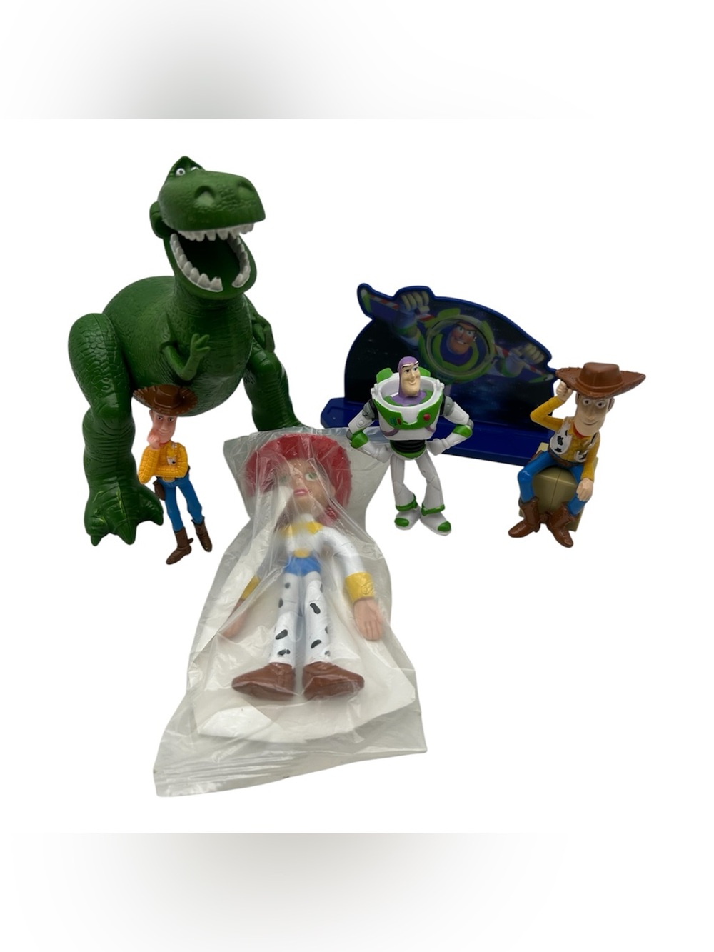 Toy Story Lot Of 6 (Rex,2-Woody,Buzz Lightyear,Jessie & Buzz Holo Sign)